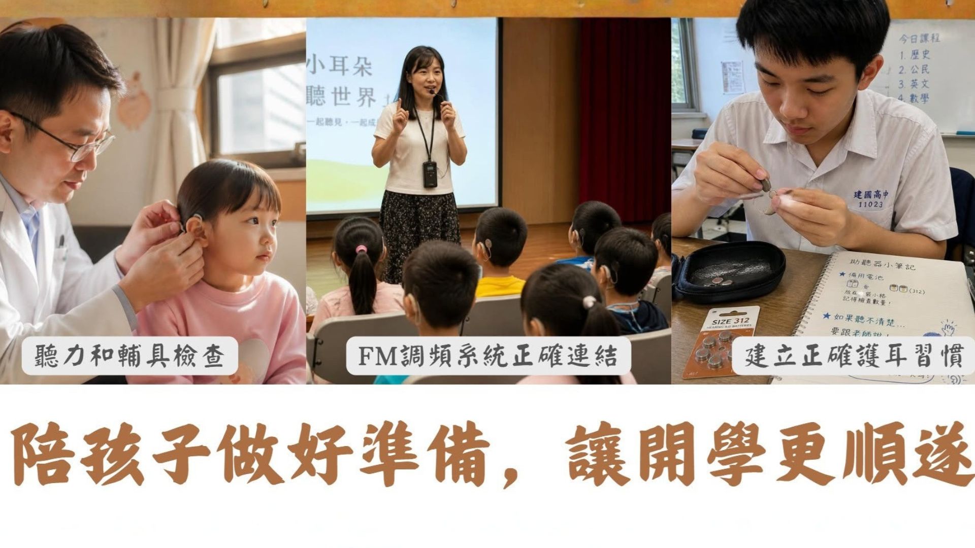 透過各式服務，幫助聽損孩子就學順利